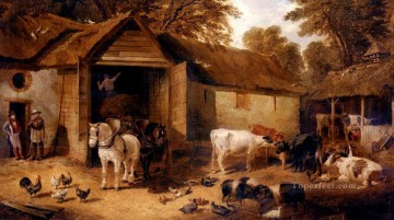 horse cats Painting - The Farmyard3 John Frederick Herring Jr horse